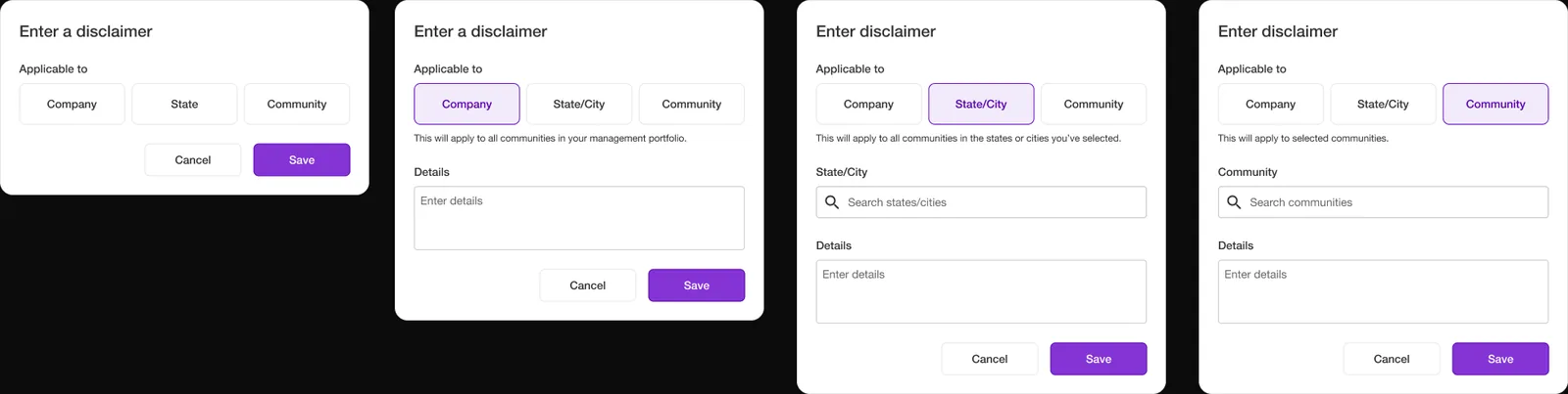 An overlay surfacing a disclosure in context.